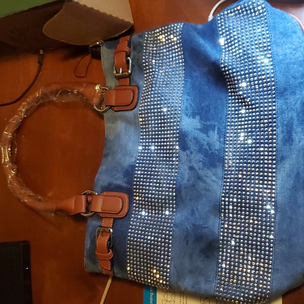 Bedazzled Acid Wash Jean hobo